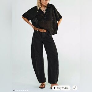 Free People Barrel Jeans